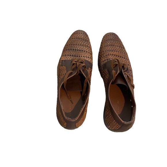 Zara Brown Woven Oxfords - Picture 3 of 4